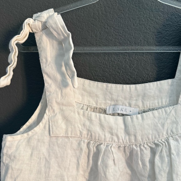 LAKE • Coco Cover-Up in White Linen • Medium - Picture 4 of 7